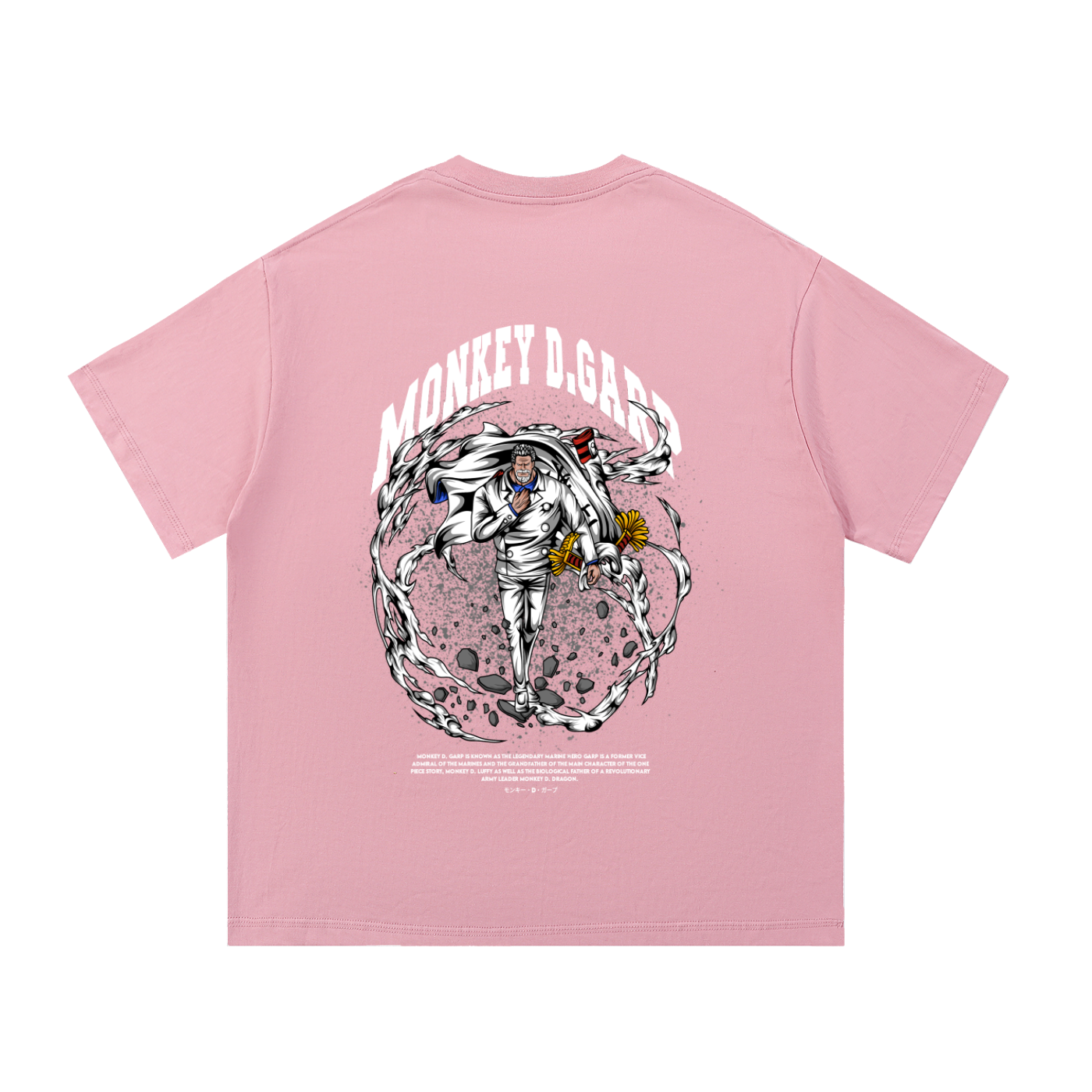 Monkey D. "Garp the Fist" Marine Vice Admiral Front & Back DTF Print Essential Cotton T-Shirt