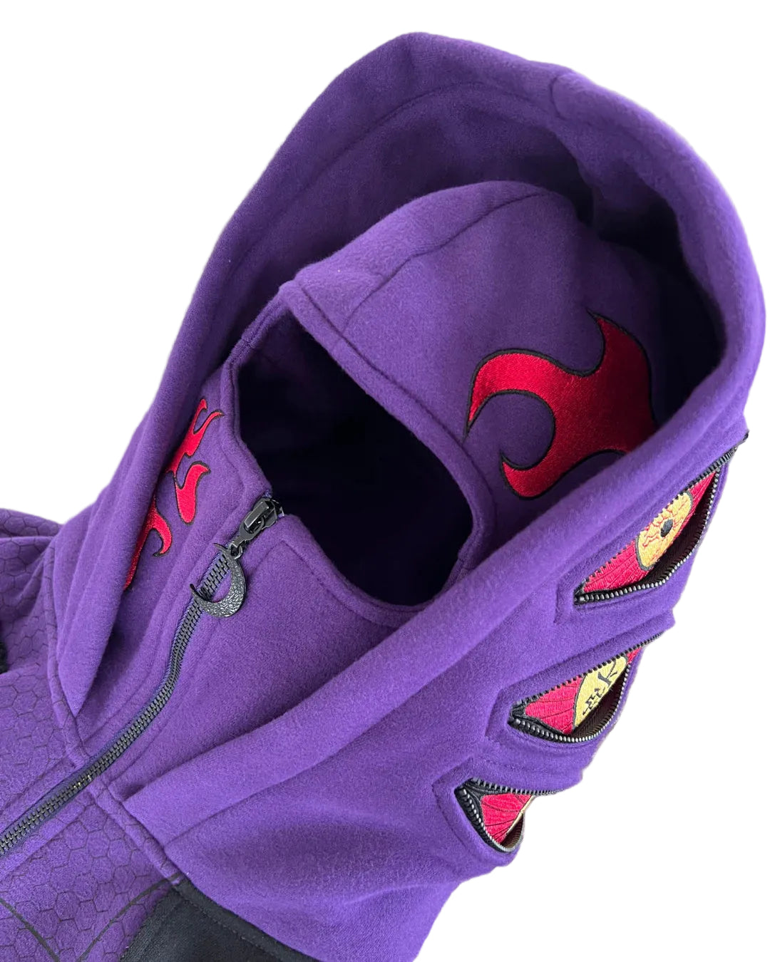 Kokushibo Moon Breathing Purple Embroidered Hoodie – Eclipse of Absolute Power