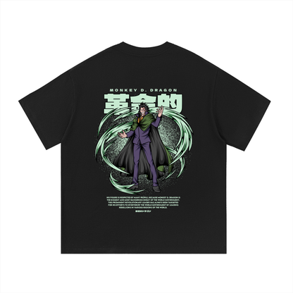 Monkey D. Dragon The Revolution Supreme Commander Front & Back DTF Print Essential Cotton T-Shirt