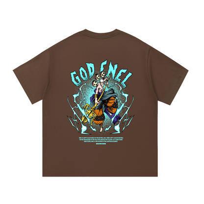 Enel "Thunder God of Skypeia" the Goro Goro No Mi Fruit Eater Front & Back DTF Print Essential Cotton T-Shirt