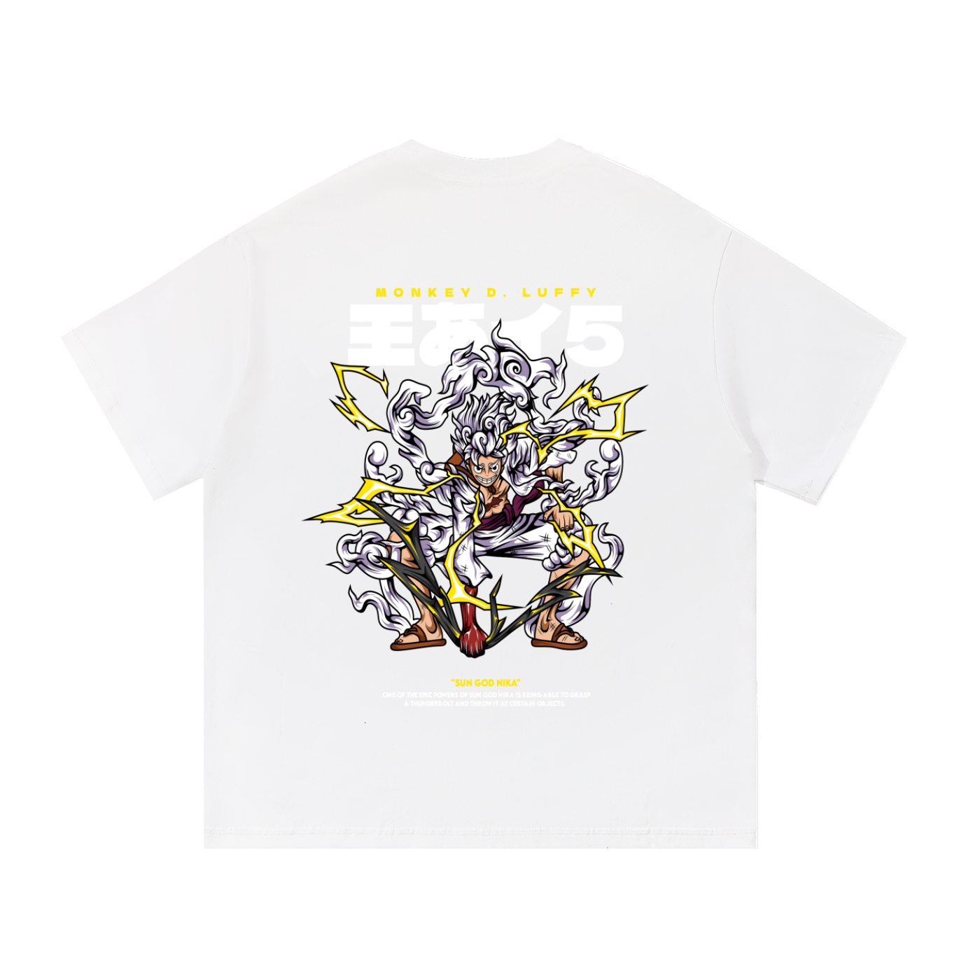 Mythical Sun God Nika Gear 5 Front & Back DTF Print Essential Cotton T-Shirt