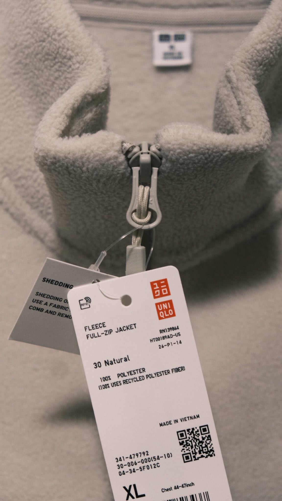 Hiruzen Sarutobi “The Third Hokage” Fleece Full-Zip Beige Embroidered Jacket