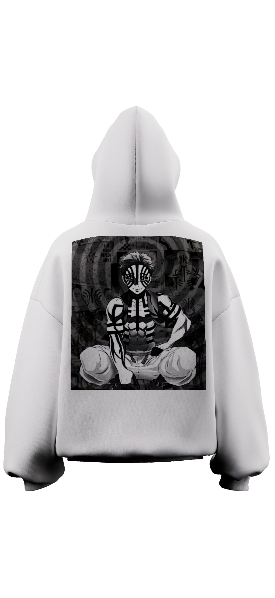 Akaza Embroidered Off-white Hoodie Premium Oversized Unisex Fit