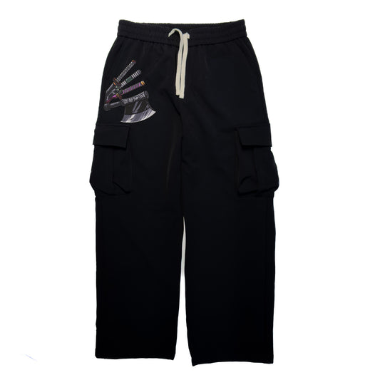 Slayer Cargo Black Pants – Command the Streets in Style