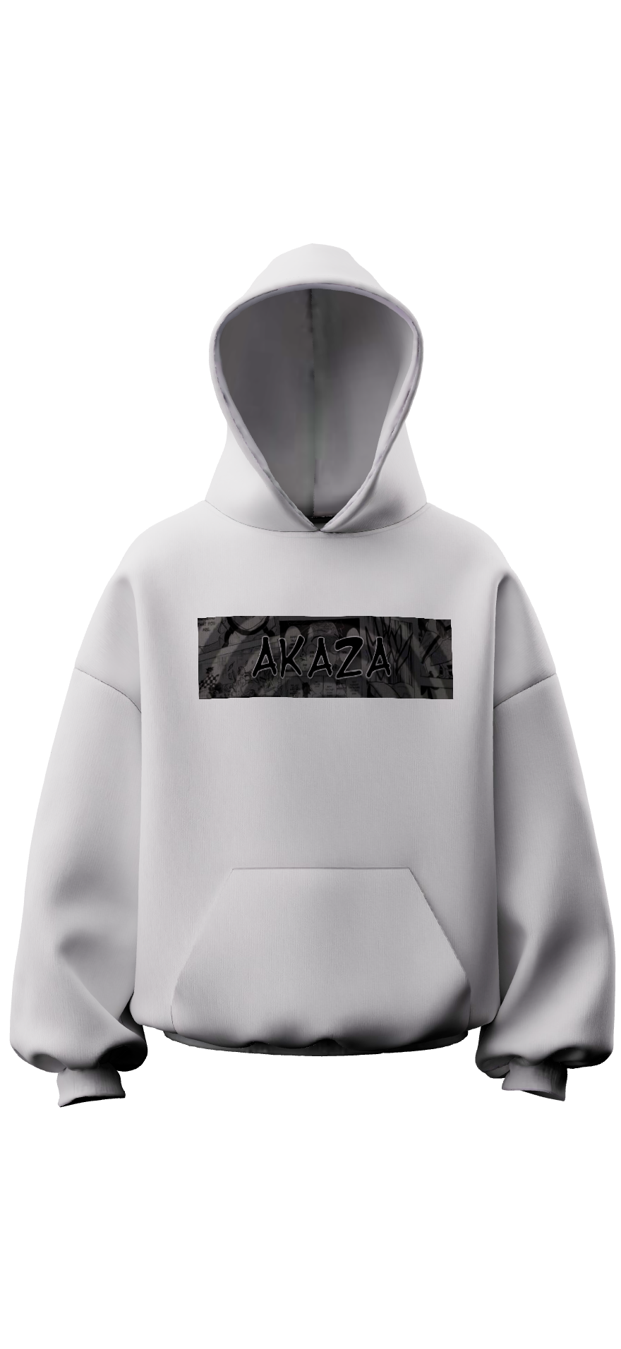 Akaza Embroidered Off-white Hoodie Premium Oversized Unisex Fit