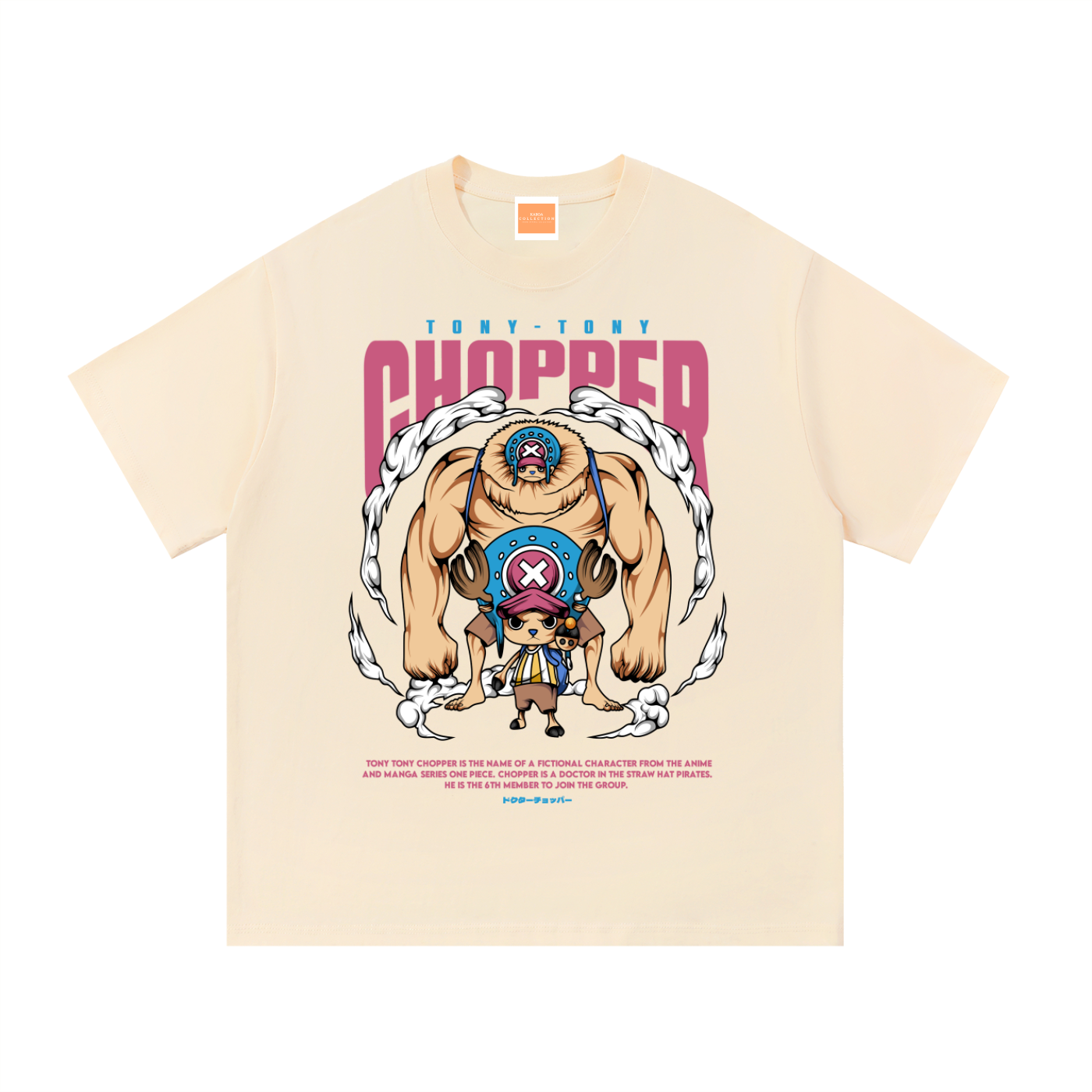 Tony Tony Chopper Front & Back DTF Print Essential Cotton T-Shirt