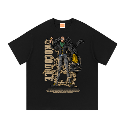 Mr. 0 Crocodile the Dessert King Front & Back DTF Print Essential Cotton T-Shirt