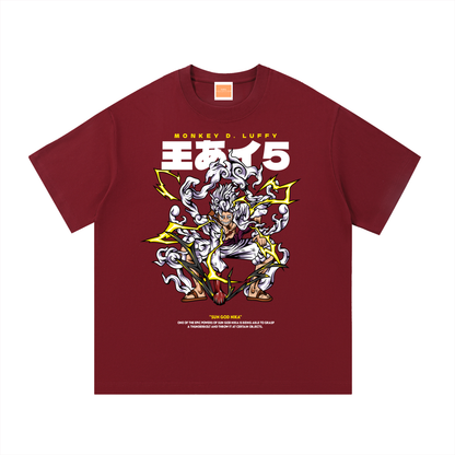 Mythical Sun God Nika Gear 5 Front & Back DTF Print Essential Cotton T-Shirt