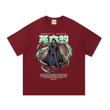 Monkey D. Dragon The Revolution Supreme Commander Front & Back DTF Print Essential Cotton T-Shirt