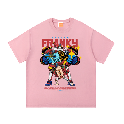 Franky "The Cyborg Shipwright" Front & Back DTF Print Essential Cotton T-Shirt