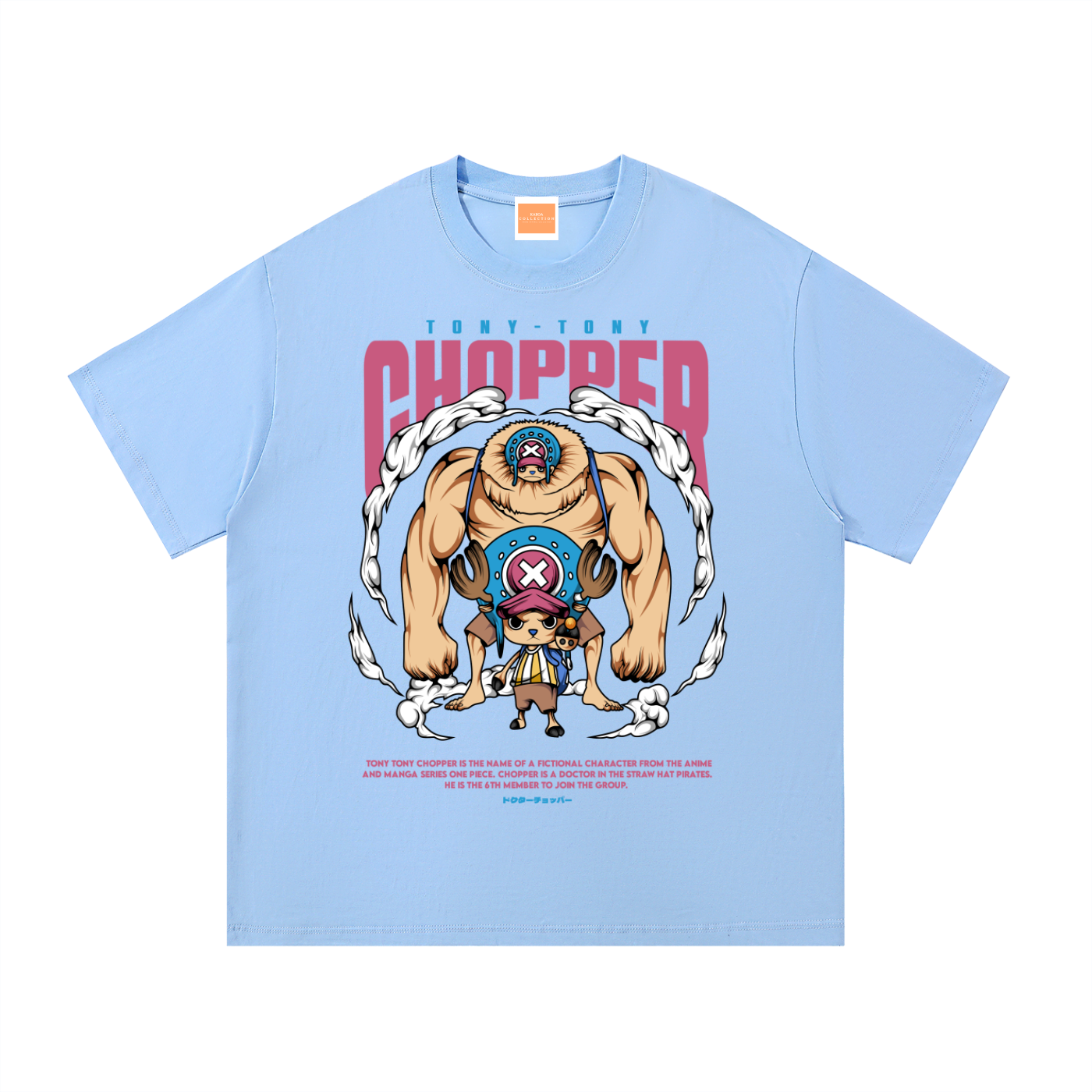 Tony Tony Chopper Front & Back DTF Print Essential Cotton T-Shirt