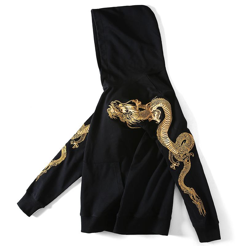 Double Flying Dragons Embroidery Hoodie – Apex Power in Motion