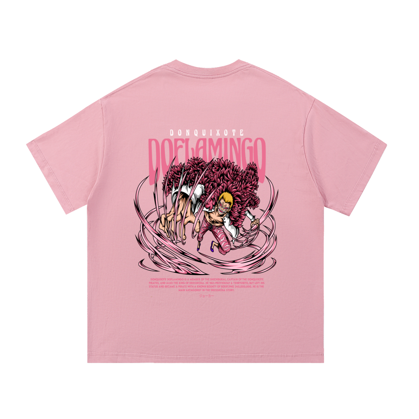 Doflamingo "The Underworld Broker" Front & Back DTF print Essential Cotton T-Shirt