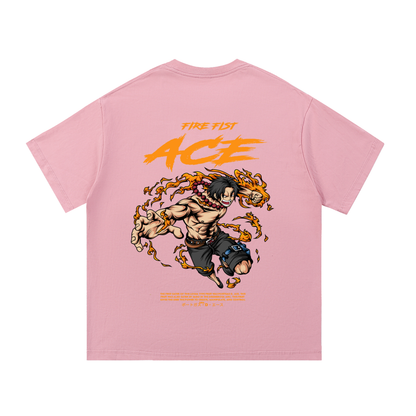 Portgas D. Ace Front & Back DTF Print Essential Cotton T-Shirt