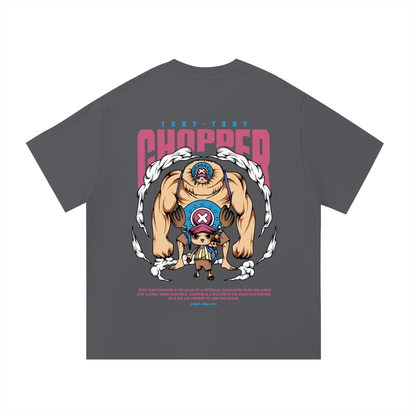 Tony Tony Chopper Front & Back DTF Print Essential Cotton T-Shirt