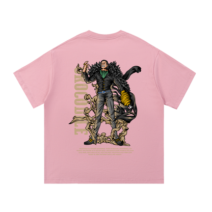 Mr. 0 Crocodile the Dessert King Front & Back DTF Print Essential Cotton T-Shirt