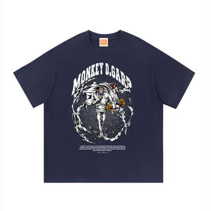 Monkey D. "Garp the Fist" Marine Vice Admiral Front & Back DTF Print Essential Cotton T-Shirt