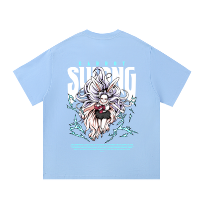 Carrot "the rabbit mink warrior beast tribe" Sulong Full-Moon Transformation Front & Back DTF Print Essential Cotton T-Shirt