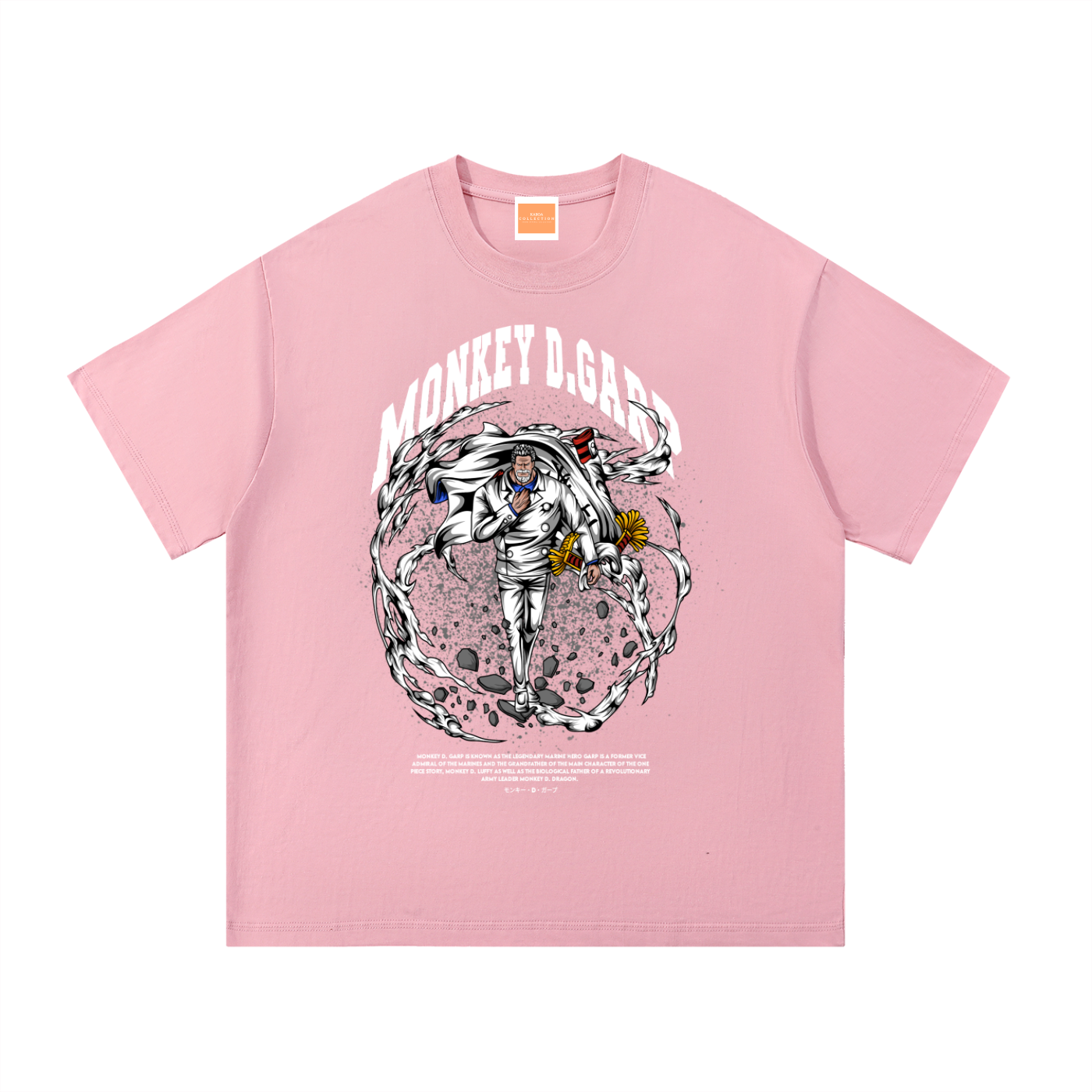 Monkey D. "Garp the Fist" Marine Vice Admiral Front & Back DTF Print Essential Cotton T-Shirt