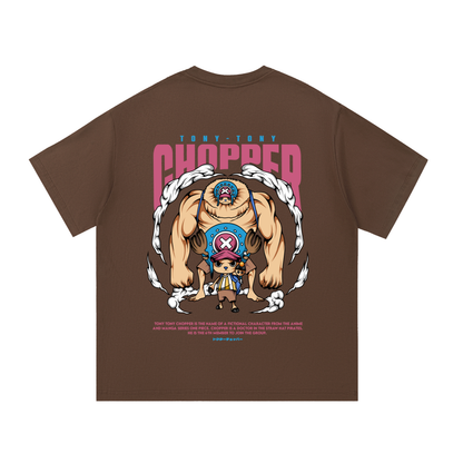 Tony Tony Chopper Front & Back DTF Print Essential Cotton T-Shirt