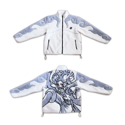 Sun Warrior Gear Sherpa Jacket Polar Fleece Unisex Anime Streetwear